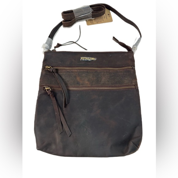 Leather ESTALON Crossbody Bag - Picture 2 of 16